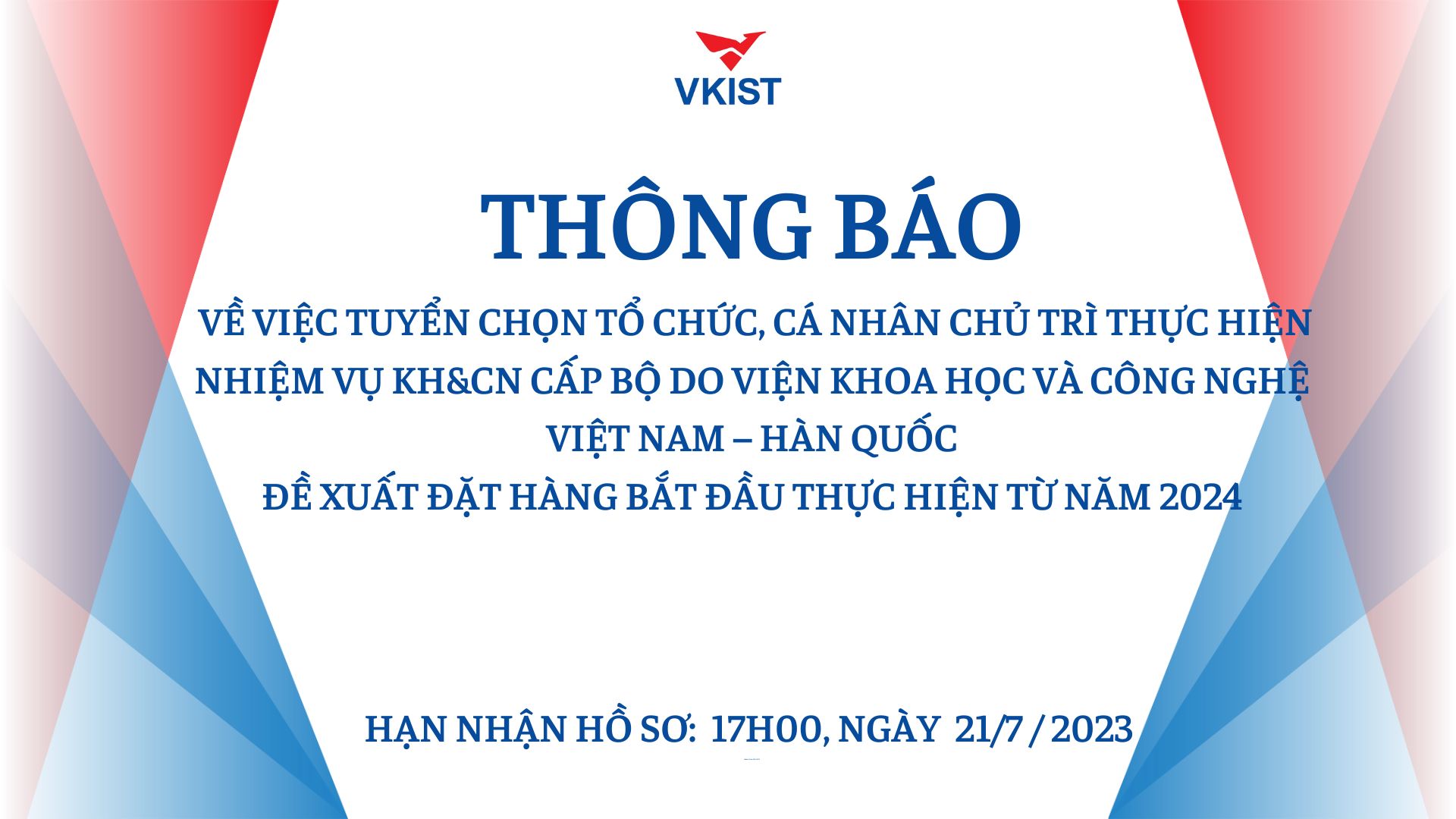Thông báo về việc tuyển chọn tổ chức, cá nhân chủ trì thực hiện nhiệm vụ khoa học và Goodd88 trò chơi đa dạng cấp Bộ do Good88 hiện đang mở Việt Nam – Hàn Quốc đề xuất đặt hàng bắt đầu thưc hiên từ năm 2024