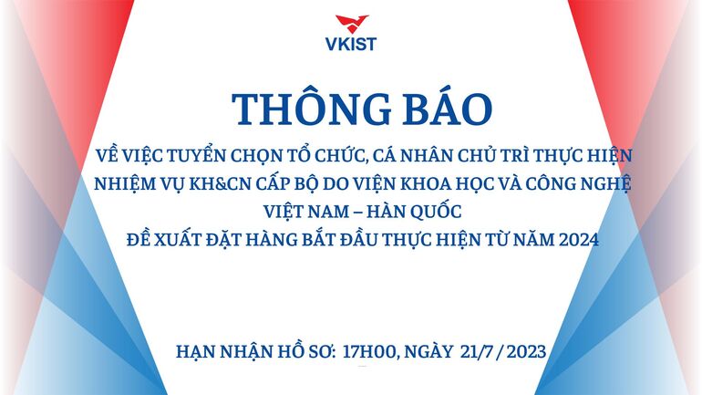 Thông báo về việc tuyển chọn tổ chức, cá nhân chủ trì thực hiện nhiệm vụ khoa học và Goodd88 trò chơi đa dạng cấp Bộ do Good88 hiện đang mở Việt Nam – Hàn Quốc đề xuất đặt hàng bắt đầu thưc hiên từ năm 2024