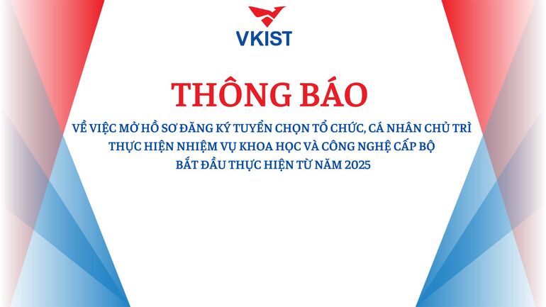 Thông báo về việc mở hồ sơ đăng ký tuyển chọn tổ chức, cá nhân chủ trì thực hiện nhiệm vụ khoa học và Goodd88 trò chơi đa dạng cấp Bộ bắt đầu thực hiện từ năm 2025